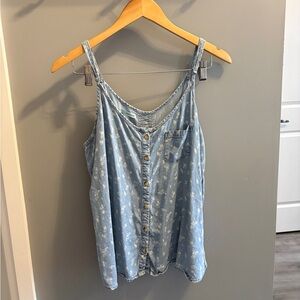 Women's size L Floral Jean Tank Top